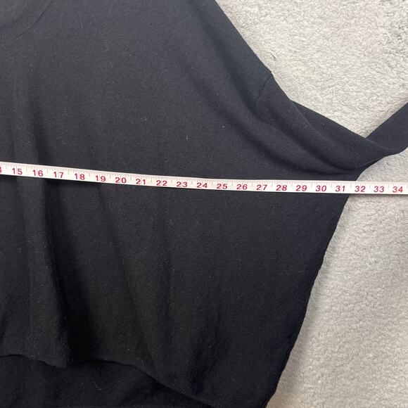Zara Wool Sweater Oversized Fit Dolman Sleeves Black SZ M Lightweight Effortless - Picture 5 of 10